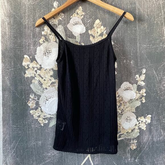 Marc Jacobs Tops - Marc Jacobs The Camisole Pointelle Tank in Black Size‎ Small